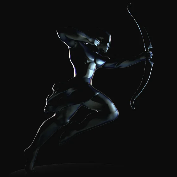 background man with a bow